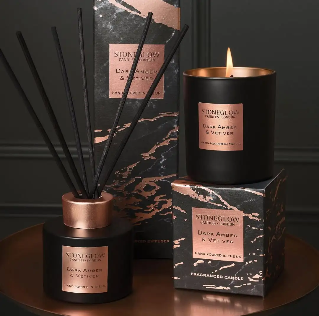 Tinh Dầu Khuếch Tán Que Luna – Dark Amber & Vetiver 2 Nến Thơm Luna